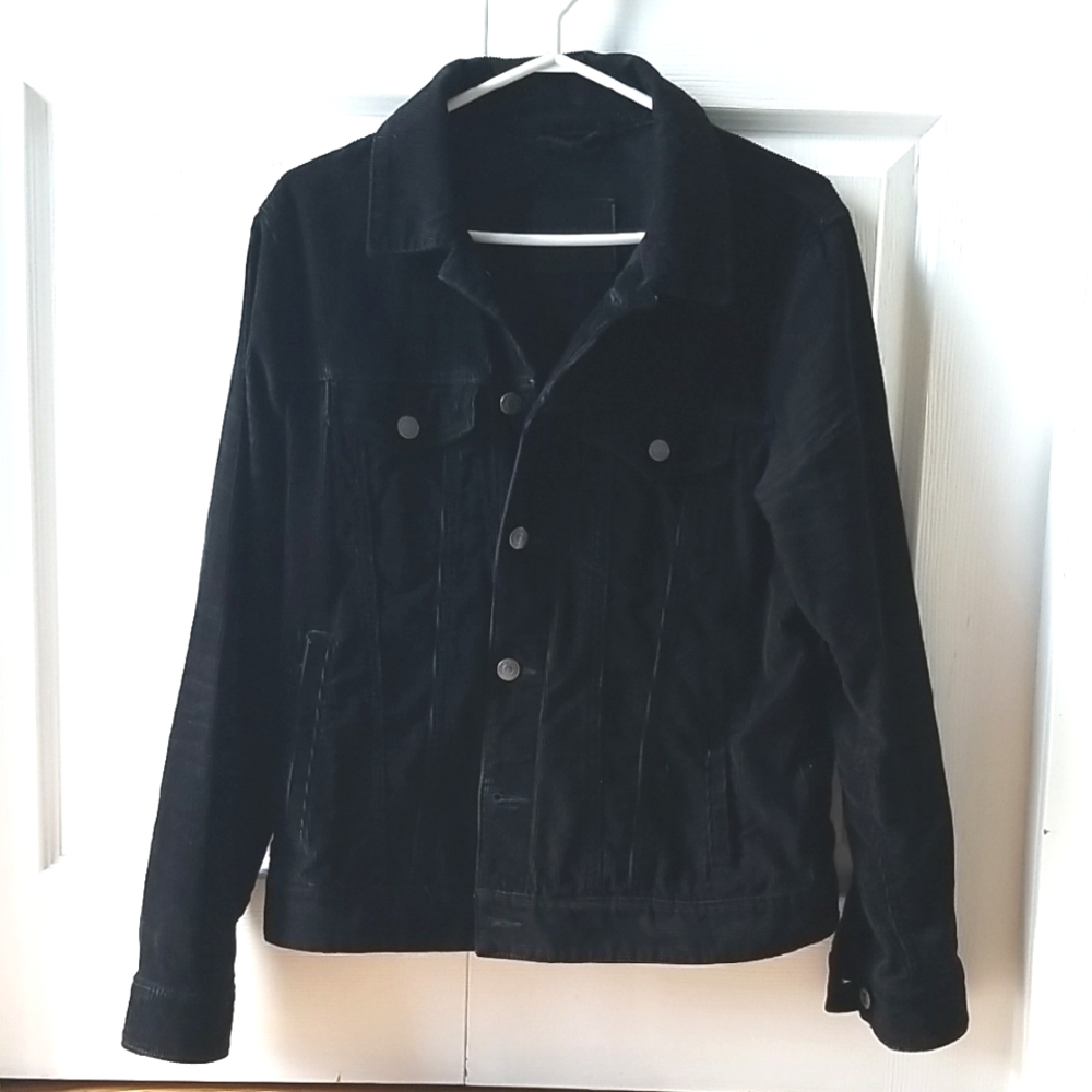 Abercrombie & Fitch Black Lightweight Corduroy Jacket